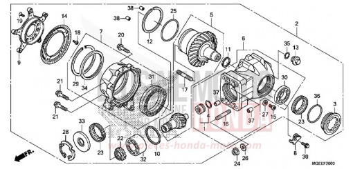 ENGRENAGE MENE DE SORTIE VFR1200FDF de 2015